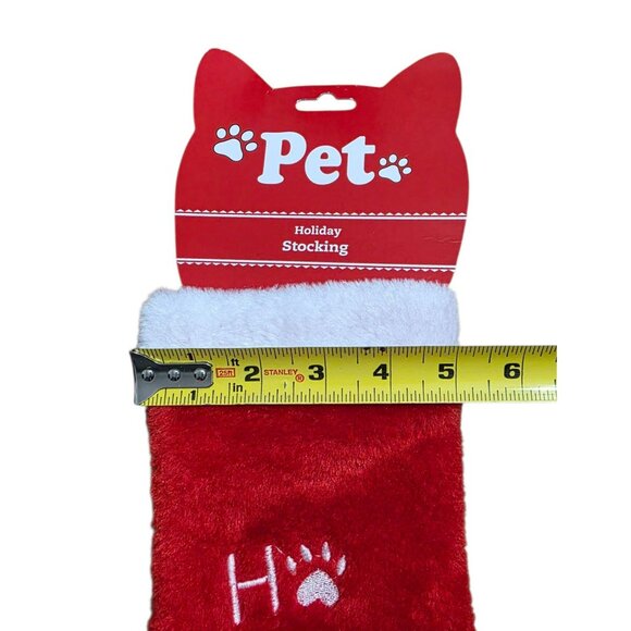 5 New Pet Christmas Stocking Red Plush Paws Ho Holiday Cat Dog Puppy Kitten Gift - Picture 8 of 9